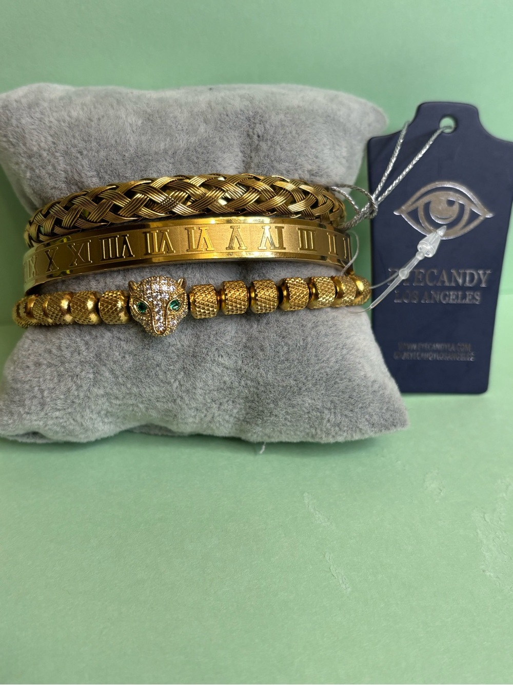 Eye Candy LA Gold-Tone 3 Piece Bracelet Set - Picture 3 of 7